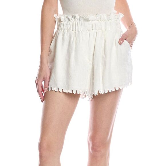 Sea New York Womens  Lait Linen Short, White - Picture 1 of 4